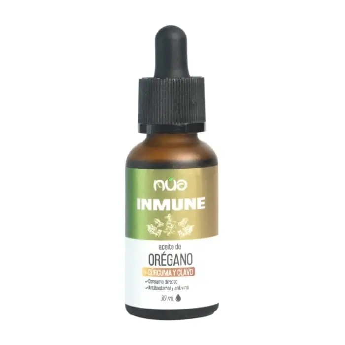 Aceite de Orégano Inmune + Cúrcuma y Clavo (nutracéutico) Nua 30 ml